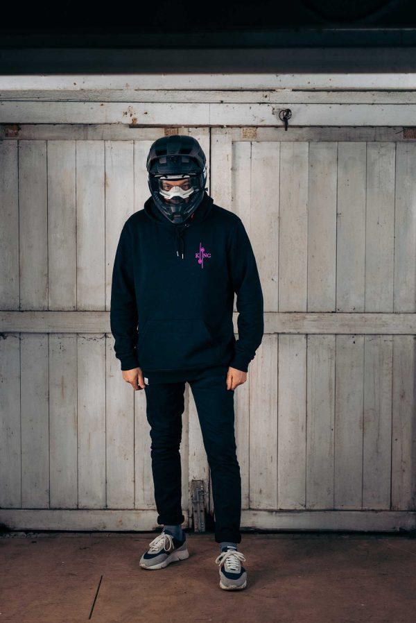 Kiing of Spades Black mountain bike hoodie