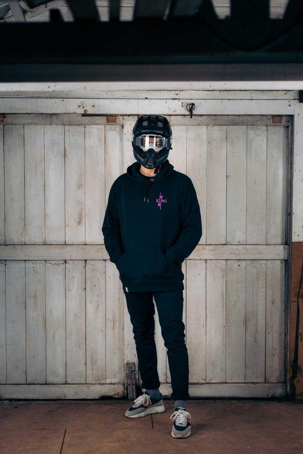 Kiing of Spades Black mountain bike hoodie