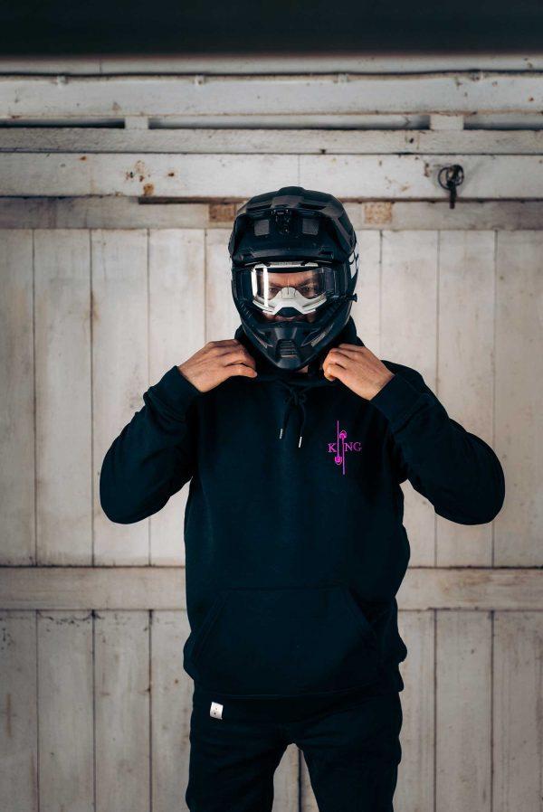 Kiing of Spades Black mountain bike hoodie